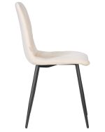 Набор 4 шт Стул обеденный DOBRIN CHILLY ROMBO, Бежевый Simple 44, основание черный — изображение 4