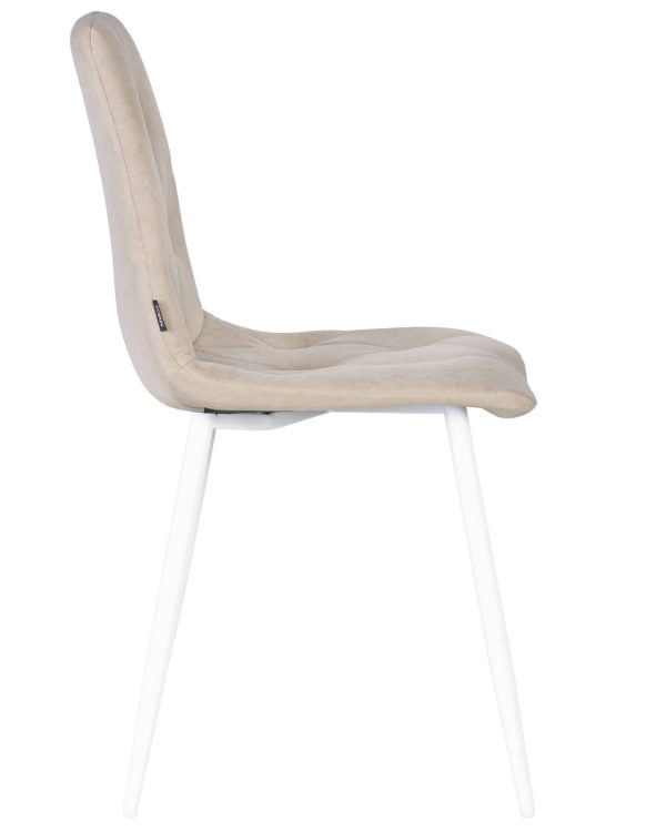 Набор 4 шт Стул обеденный DOBRIN CHILLY ROMBO, Капучино Simple 05, основание белый — изображение 4