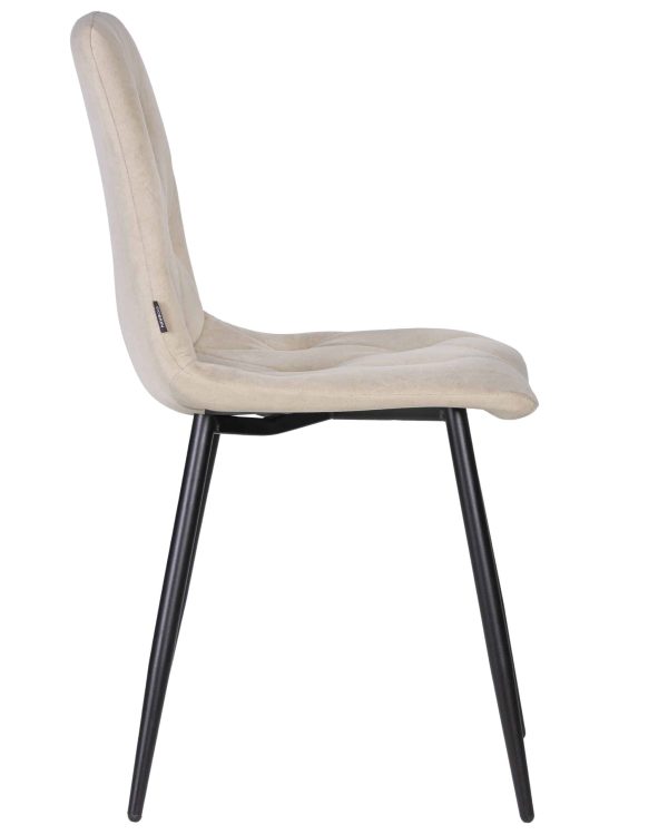 Набор 4 шт Стул обеденный DOBRIN CHILLY ROMBO, Капучино Simple 05, основание черное — изображение 4