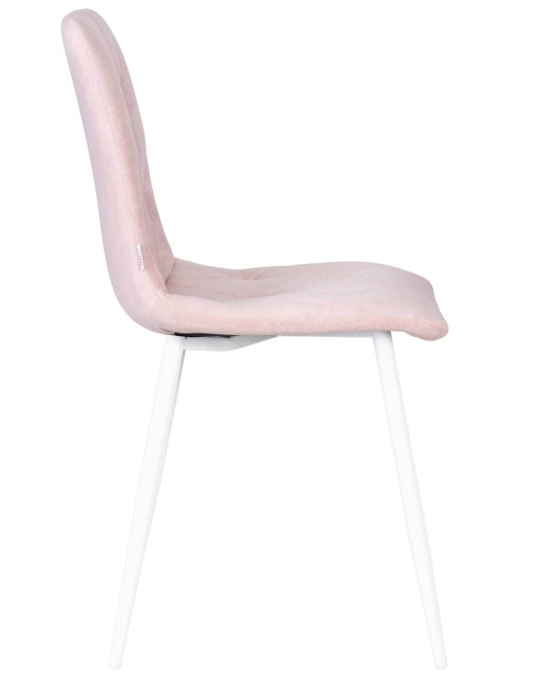 Набор 4 шт Стул обеденный DOBRIN CHILLY ROMBO, Розовый Simple 03, основание белый — изображение 4
