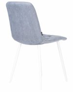 Набор 4 шт Стул обеденный DOBRIN CHILLY ROMBO, Серо-голубой Simple 26, основание белый — изображение 5