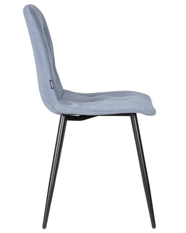 Набор 4 шт Стул обеденный DOBRIN CHILLY ROMBO, Серо-голубой Simple 26, основание черное — изображение 4