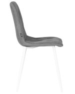 Набор 4 шт Стул обеденный DOBRIN CHILLY ROMBO, Серый Simple 33, основание белый — изображение 4