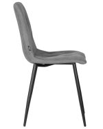 Набор 4 шт Стул обеденный DOBRIN CHILLY ROMBO, Серый Simple 33, основание черное — изображение 4