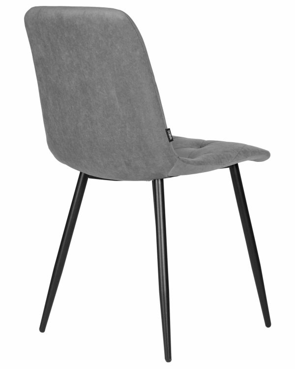 Набор 4 шт Стул обеденный DOBRIN CHILLY ROMBO, Серый Simple 33, основание черное — изображение 5