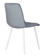 Набор 4 шт Стул обеденный DOBRIN CHILLY, Серо-голубой Holland 14, основание белое — изображение 5