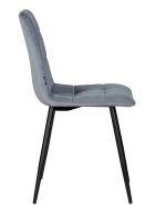 Набор 4 шт Стул обеденный DOBRIN CHILLY, Серо-голубой Holland 14, основание черное — изображение 4