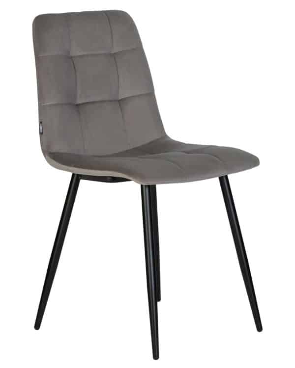 Набор 4 шт Стул обеденный DOBRIN CHILLY, Темно-серый Holland 18, основание черное — изображение 4