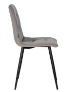 Набор 4 шт Стул обеденный DOBRIN CHILLY, Темно-серый Holland 18, основание черное — изображение 5