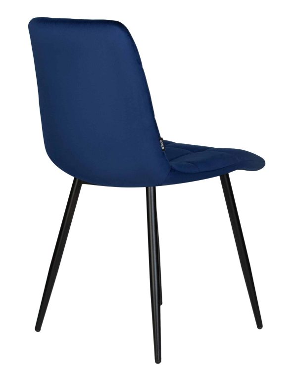 Набор 4 шт Стул обеденный DOBRIN CHILLY, Темно-синий Holland 60, основание черное — изображение 5