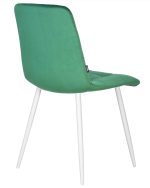 Набор 4 шт Стул обеденный DOBRIN CHILLY, Темно-зеленый Holland 30, основание белое — изображение 5