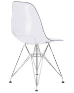 Набор 4 шт Стул обеденный DOBRIN DSR CASPER, ножки хром, цвет прозрачный — изображение 5