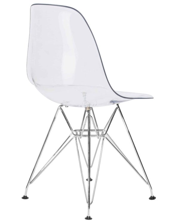 Набор 4 шт Стул обеденный DOBRIN DSR CASPER, ножки хром, цвет прозрачный — изображение 5