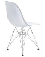Набор 4 шт Стул обеденный DOBRIN DSR, ножки хром, цвет белый (W-02) — изображение 5
