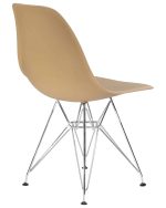 Набор 4 шт Стул обеденный DOBRIN DSR, ножки хром, цвет бежевый (GR-03) — изображение 5