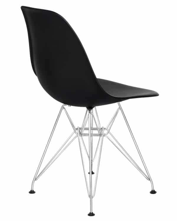 Набор 4 шт Стул обеденный DOBRIN DSR, ножки хром, цвет чёрный (B-03) — изображение 5