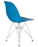 Набор 4 шт Стул обеденный DOBRIN DSR, ножки хром, цвет голубой (BE-02) — изображение 5