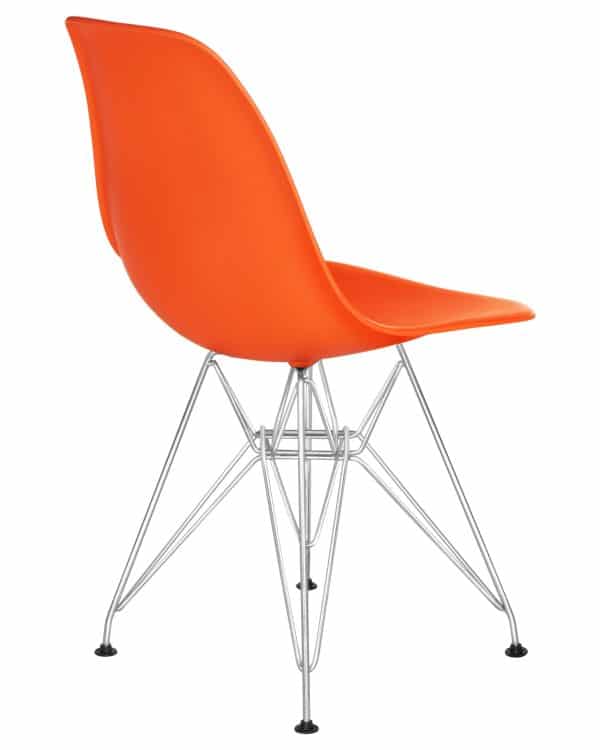 Набор 4 шт Стул обеденный DOBRIN DSR, ножки хром, цвет оранжевый (O-02) — изображение 5