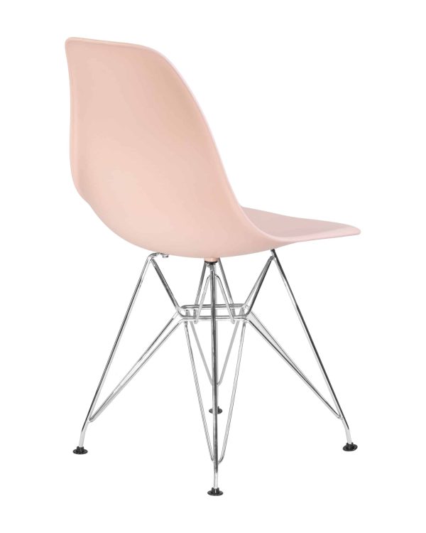 Набор 4 шт Стул обеденный DOBRIN DSR, ножки хром, цвет светло-розовый (PK-02) — изображение 5