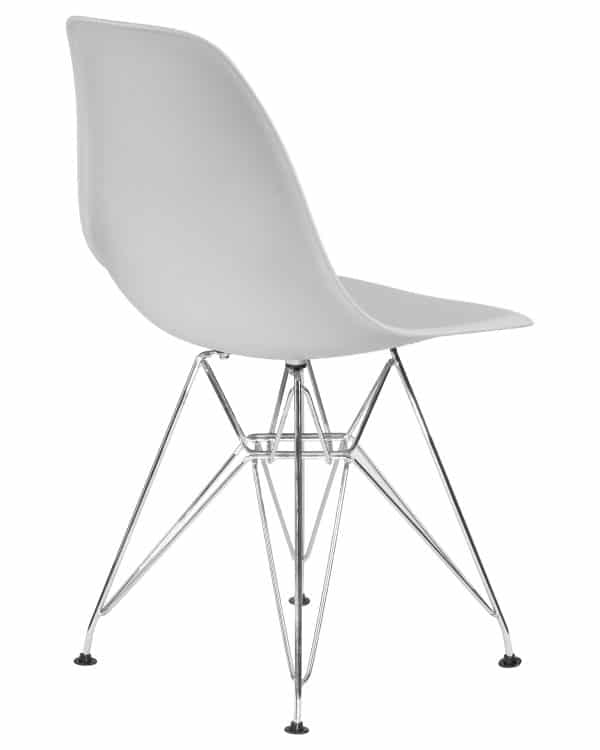 Набор 4 шт Стул обеденный DOBRIN DSR, ножки хром, цвет светло-серый (GR-01) — изображение 5