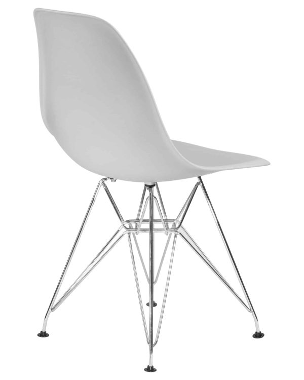 Набор 4 шт Стул обеденный DOBRIN DSR, ножки хром, цвет светло-серый (GR-01) — изображение 5