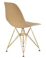 Набор 4 шт Стул обеденный DOBRIN DSR, ножки золотые, цвет бежевый (GR-03) — изображение 5