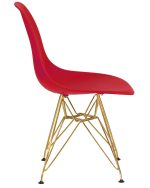 Набор 4 шт Стул обеденный DOBRIN DSR, ножки золотые, цвет красный (R-02) — изображение 4