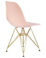Набор 4 шт Стул обеденный DOBRIN DSR, ножки золотые, цвет светло-розовый (PK-02) — изображение 5
