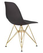 Набор 4 шт Стул обеденный DOBRIN DSR, ножки золотые, цвет тёмно-серый (GR-04) — изображение 5