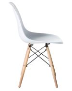 Набор 4 шт Стул обеденный DOBRIN DSW, ножки светлый бук, цвет белый (W-02) — изображение 4