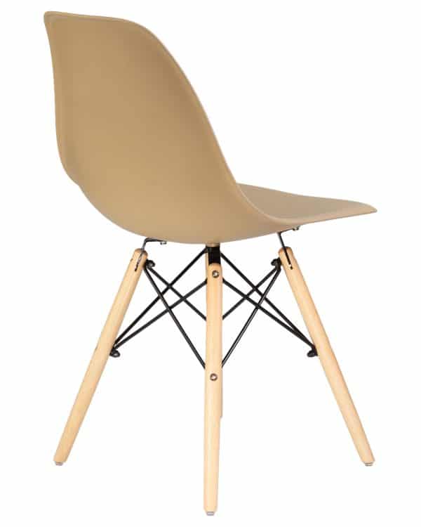Набор 4 шт Стул обеденный DOBRIN DSW, ножки светлый бук, цвет бежевый (GR-03) — изображение 5