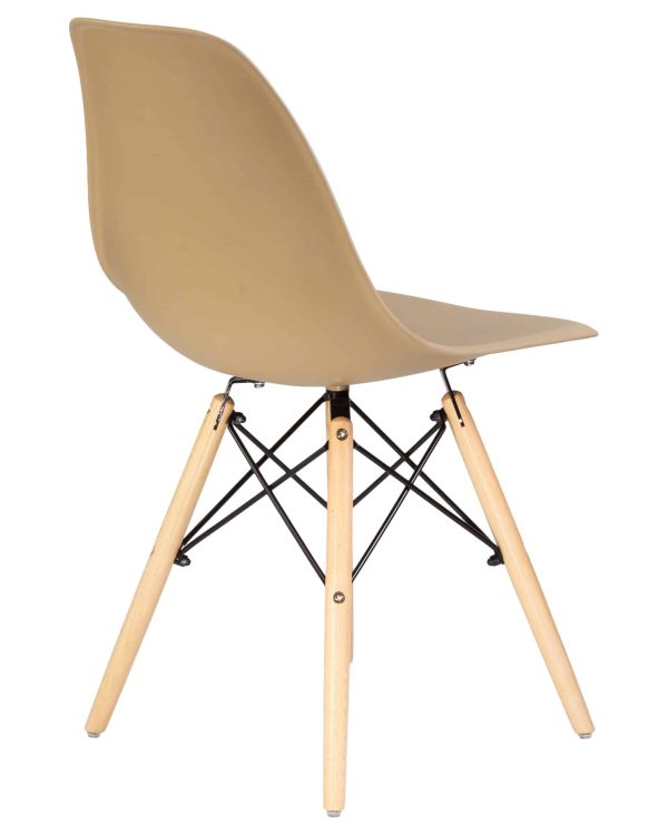 Набор 4 шт Стул обеденный DOBRIN DSW, ножки светлый бук, цвет бежевый (GR-03) — изображение 5