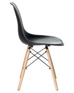 Набор 4 шт Стул обеденный DOBRIN DSW, ножки светлый бук, цвет чёрный (B-03) — изображение 4