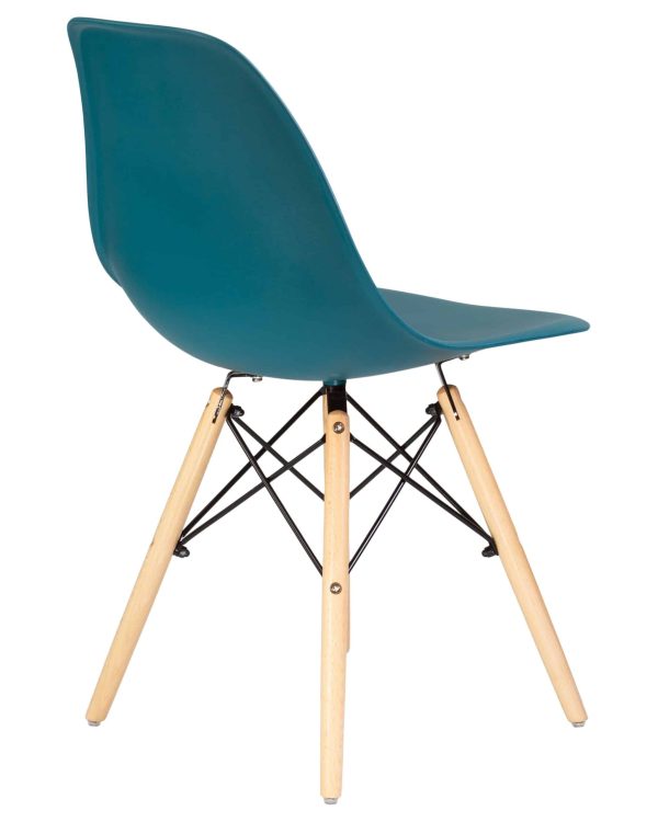 Набор 4 шт Стул обеденный DOBRIN DSW, ножки светлый бук, цвет морской волны (G-05) — изображение 5