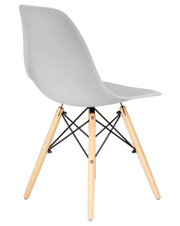 Набор 4 шт Стул обеденный DOBRIN DSW, ножки светлый бук, цвет светло-серый (GR-01) — изображение 5