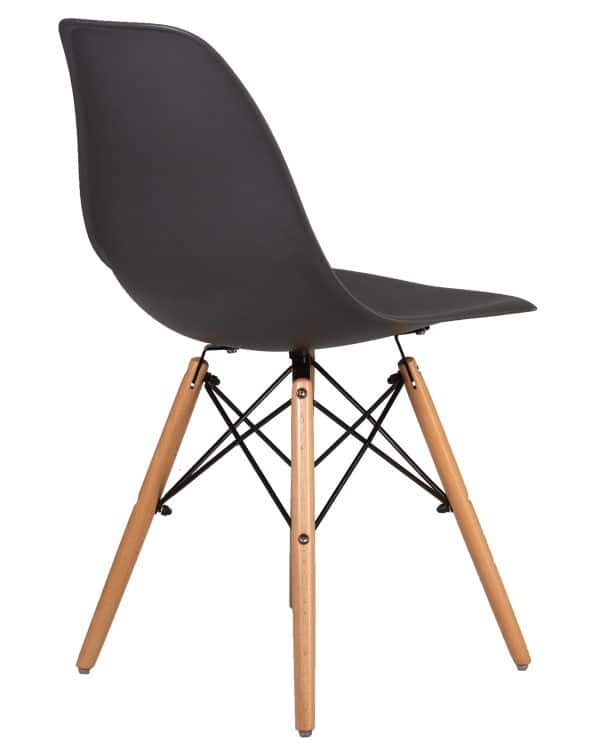 Набор 4 шт Стул обеденный DOBRIN DSW, ножки светлый бук, цвет тёмно-серый (GR-04) — изображение 5