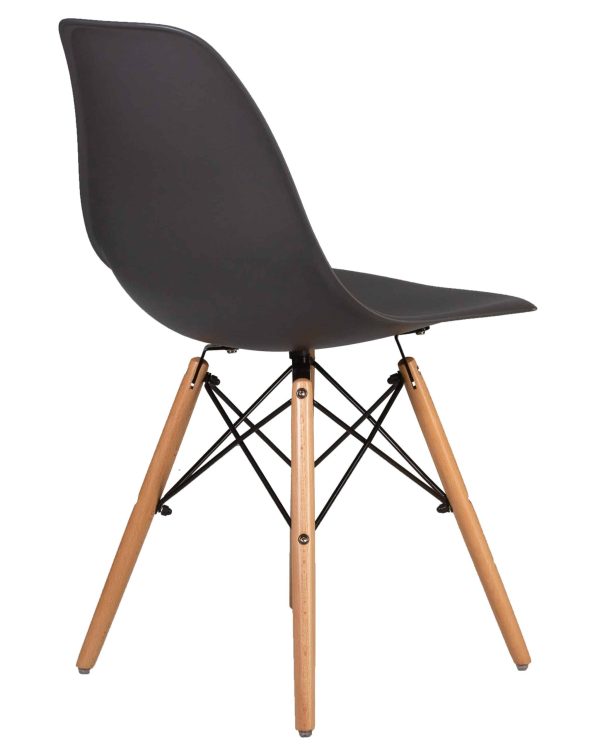 Набор 4 шт Стул обеденный DOBRIN DSW, ножки светлый бук, цвет тёмно-серый (GR-04) — изображение 5