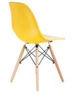Набор 4 шт Стул обеденный DOBRIN DSW, ножки светлый бук, цвет жёлтый (Y-01) — изображение 5
