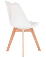 Набор 4 шт Стул обеденный DOBRIN JERRY SOFT, ножки светлый бук, цвет сиденья белый (W-02) — изображение 5