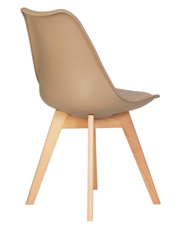 Набор 4 шт Стул обеденный DOBRIN JERRY SOFT, ножки светлый бук, цвет сиденья бежевый (GR-03) — изображение 5