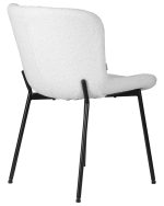 Набор 4 шт Стул обеденный DOBRIN MILO, черные ножки, белый букле (UF992-01) — изображение 5
