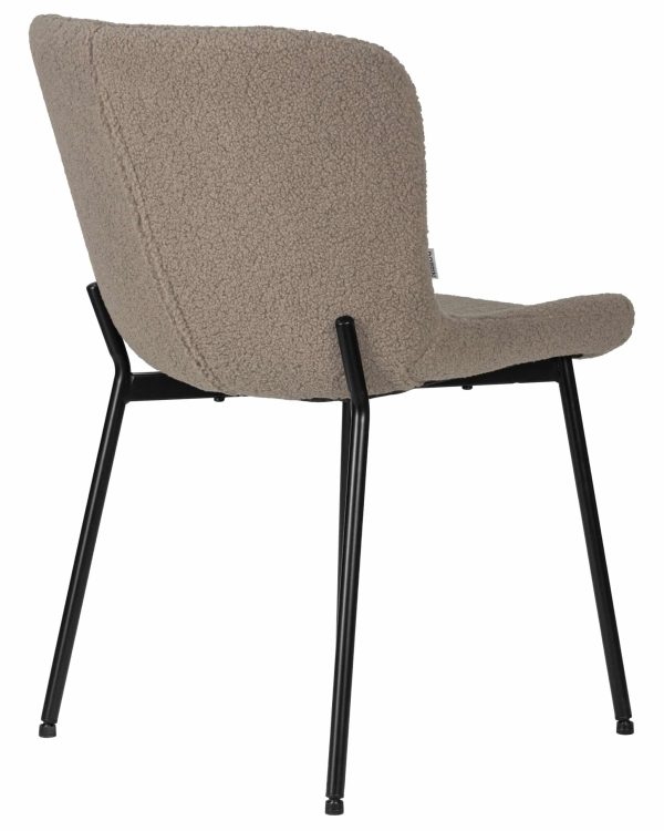 Набор 4 шт Стул обеденный DOBRIN MILO, черные ножки, бежевый букле (UF992-04) — изображение 5