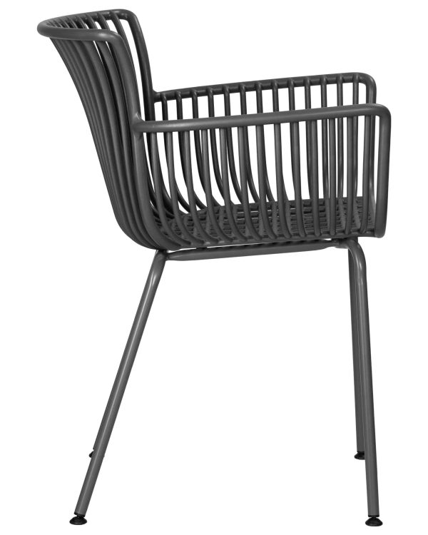 Набор 4 шт Стул обеденный DOBRIN ROSS, темно-серый (GR-04) без подушки — изображение 4