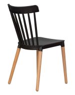Набор 4 шт Стул обеденный DOBRIN THEO, ножки светлый бук, цвет черный (B-03) — изображение 5