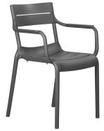 Набор 4 шт Стул обеденный DOBRIN TIM ARM, темно-серый (GR-04) — изображение 3