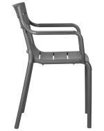 Набор 4 шт Стул обеденный DOBRIN TIM ARM, темно-серый (GR-04) — изображение 4