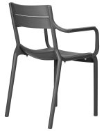 Набор 4 шт Стул обеденный DOBRIN TIM ARM, темно-серый (GR-04) — изображение 5