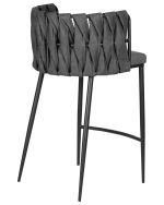 Набор 4 шт Стул полубарный DOBRIN AMELIA COUNTER, серая ткань (F-48), темно-серый винтажный PU (MF-12) — изображение 5