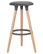Набор 4 шт Табурет барный DOBRIN ROYCE, ножки светлый бук, цвет темно-серый (GR-04) — изображение 4