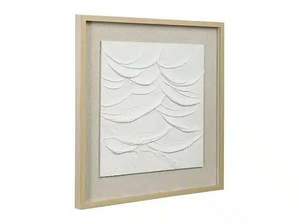 Панно декоративное с 3D Minimalism Flow белый, бежевый — изображение 2